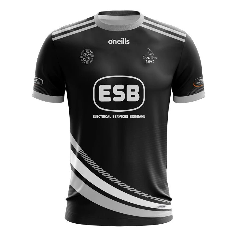 Brisbane Souths GFC Women's Fit Jersey (ESB - Black) 3 Brisbane Souths GFC Women's Fit Jersey (ESB - Black)