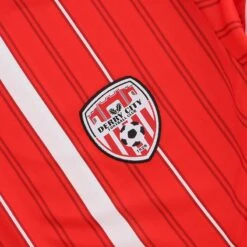 Derry City FC Tight Fit Home Jersey -CASTOR Clothing Shop derry city fc home reg jersey 22 red shadow blk wht 3 2