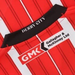 Derry City FC Tight Fit Home Jersey -CASTOR Clothing Shop derry city fc home reg jersey 22 red shadow blk wht 6 2