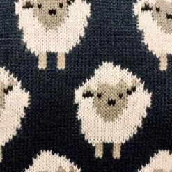 Trad Craft Sheep Knit Jumper Navy -CASTOR Clothing Shop sheep jumper 3
