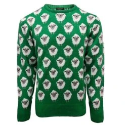 Trad Craft Sheep Knit Jumper Green